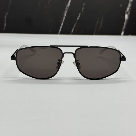 NEW BOTTEGA VENETA BV1125S 001 AVIATOR BLACK UNISEX SUNGLASSES BOTTEGA VENETA - Picture 4 of 11